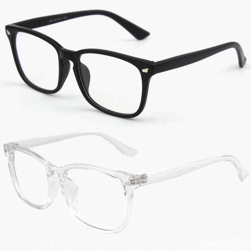 GQUEEN Fashion Glasses Non Prescription Fake Glasses for Women Men Clear Lens Square, 201582 - Image 2